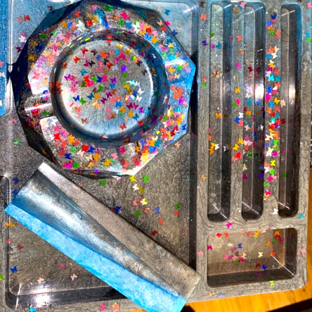 Rolling tray set